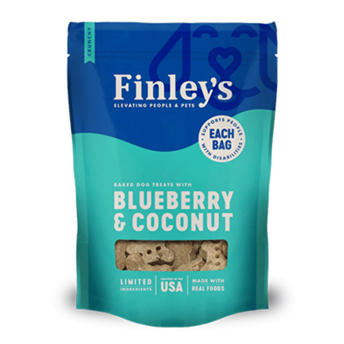 Finley&#39;s Gâteries 12oz Gâterie pour chien biscuits Bleuet-Coconut 12oz