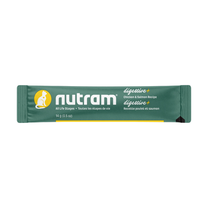 Nutram Nutram Combinaisons Optimales Digestive+ Chat Poulet &amp; Saumon, Sans Grains 4 tubes