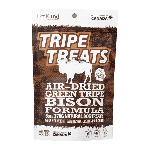PetKind Air-Dried Bison Green Tripe Dog Treats (6oz) | Sherbrooke