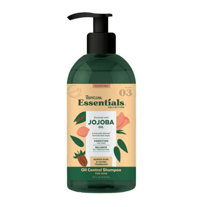 Tropiclean shampoing Essentials – Shampoing contrôle des huiles, huile de jojoba 16 oz