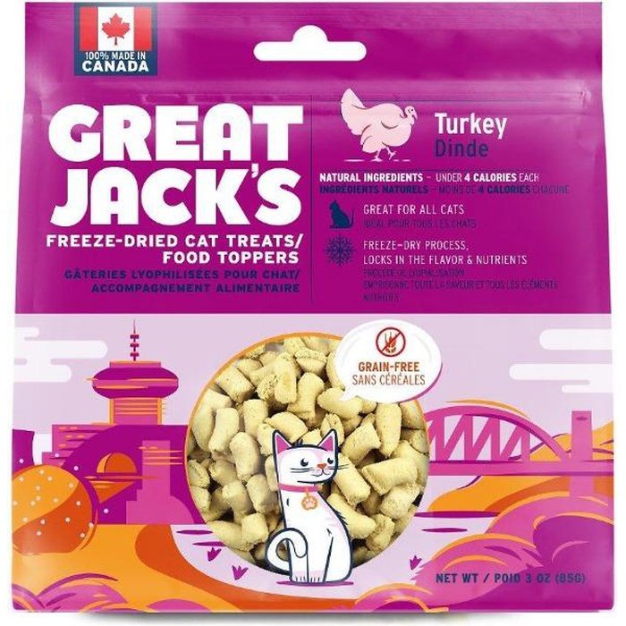 Great Jack's Gâteries pour chats Dinde lyophilisé