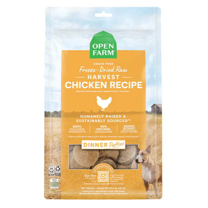 Open Farm meal mixer Galette de repas Lyophilisé au poulet