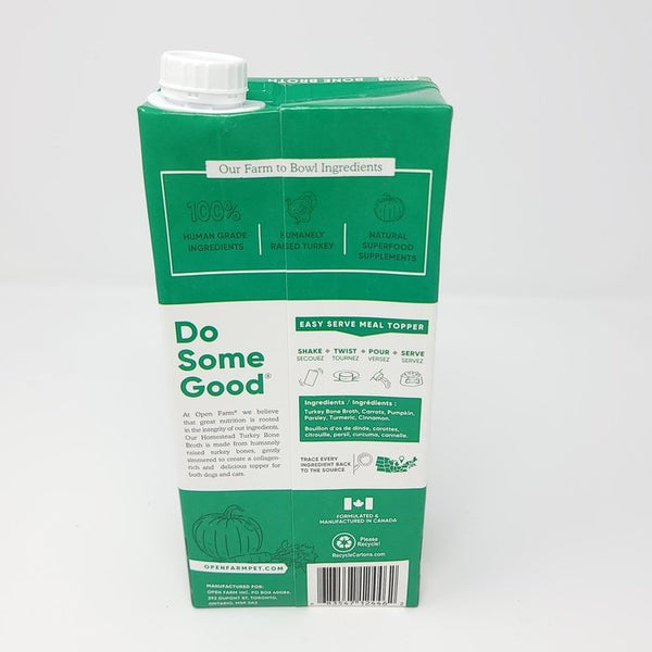 Open Farm Turkey Bone Broth 32oz Sherbrooke Canin