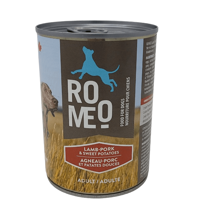 Romeo nourriture humide Nourriture humide pour chien - Romeo Agneau Porc & Patates Douces 13oz