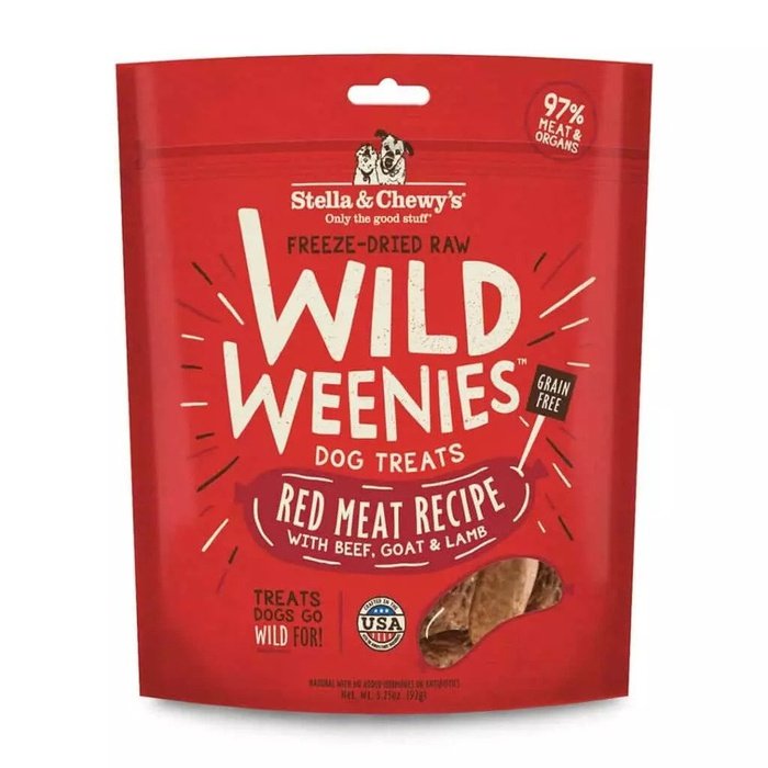 Stella & Chewy's Gâteries Saucisse de lyophilisé Stella Wild Weenies Red Meat Recipe 3.25oz