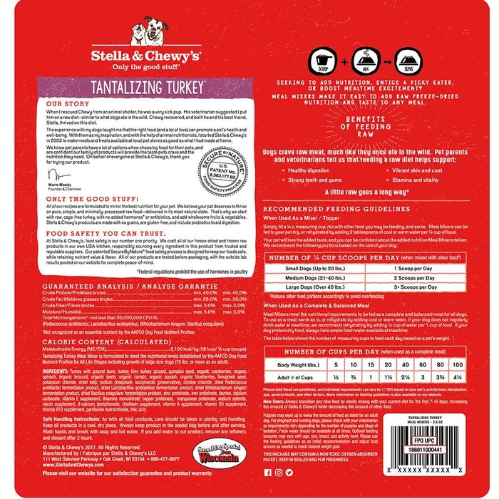 Stella & Chewy's meal mixer Suppléments de repas Meal Mixers Dinde