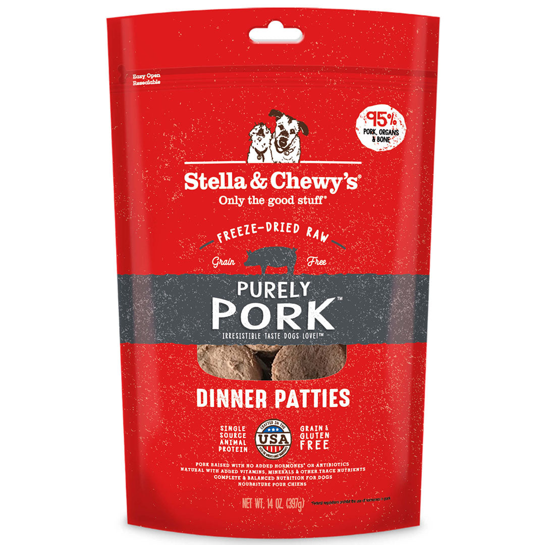 Stella & Chewy's nourriture Galette de repas pour chien Purely Pork 14 oz
