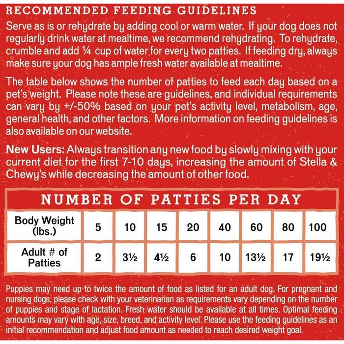 Stella & Chewy's nourriture Galettes de repas lyophilisées Dinner Patties Stella & Chewy`s Canard