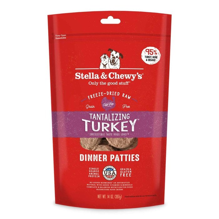 Stella &amp; Chewy&#39;s nourriture Galettes de Repas Stella &amp; Chewy Tantalizing Turkey Freeze-Dried Dinner Patties