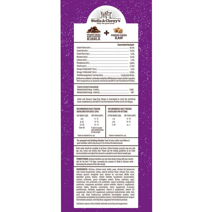 Stella & Chewy's nourriture Nourriture pour chats Raw Blend Cage Free