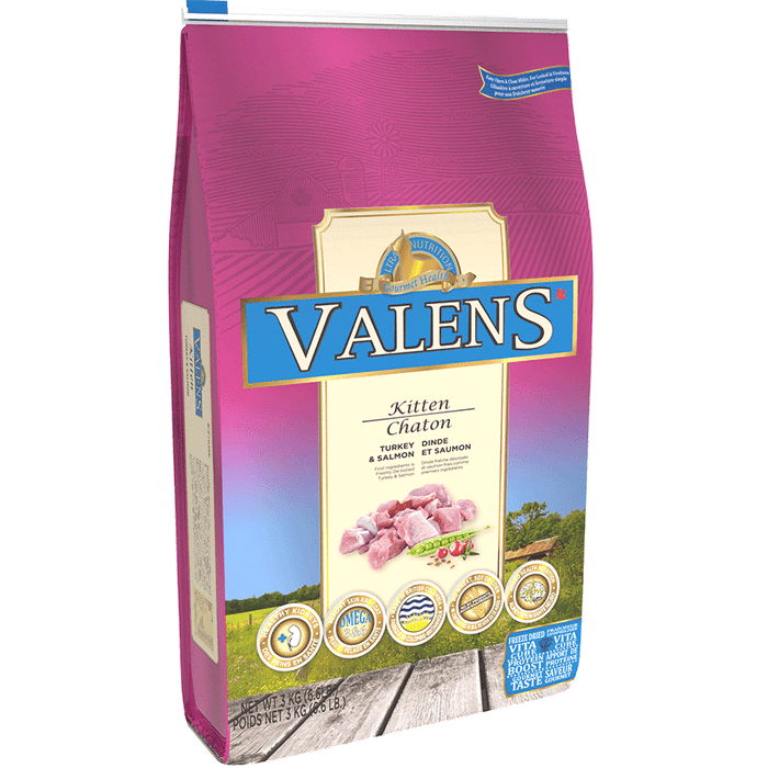 Valens nourriture 1.36kg Nourriture pour Chaton - Dinde & Saumon
