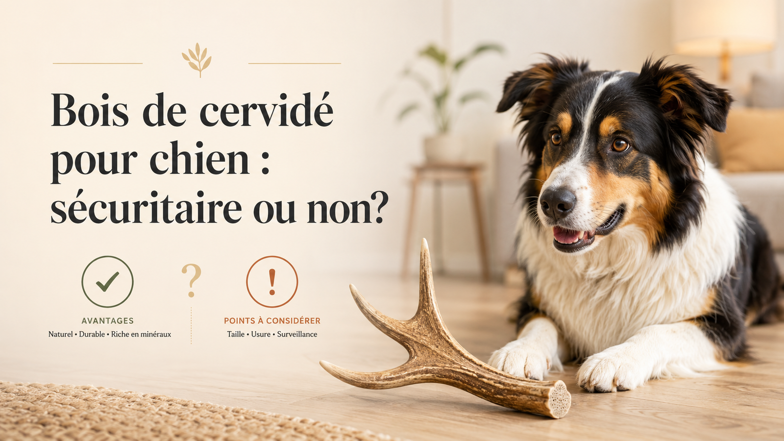 Bois de cervidé pour chien : sécuritaire ou non?