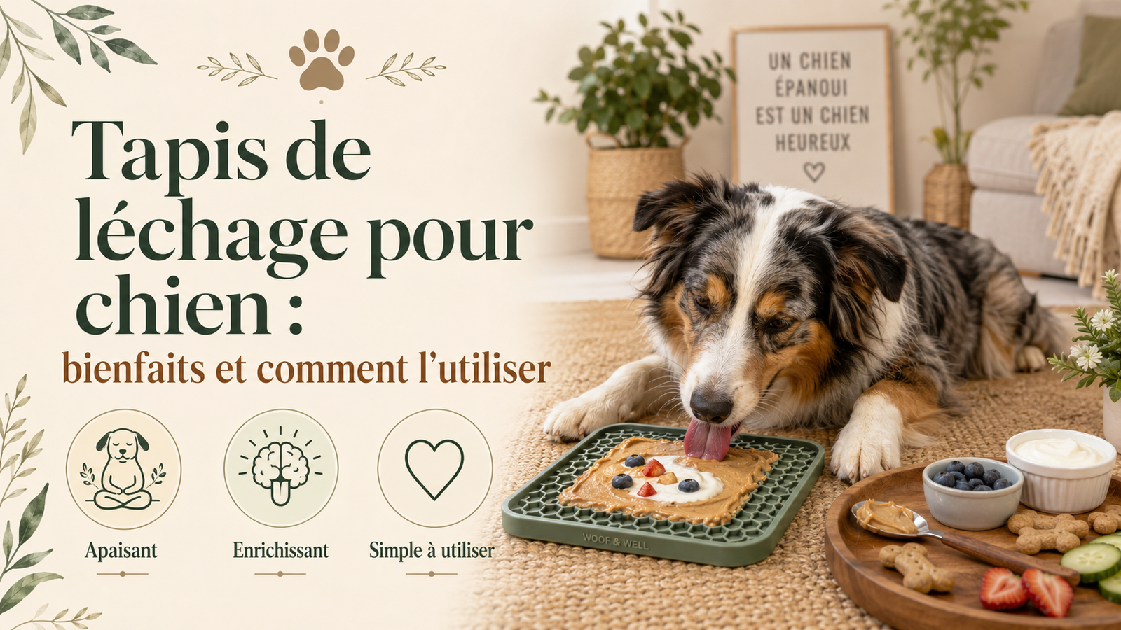 Tapis de léchage pour chien : bienfaits et comment l'utiliser