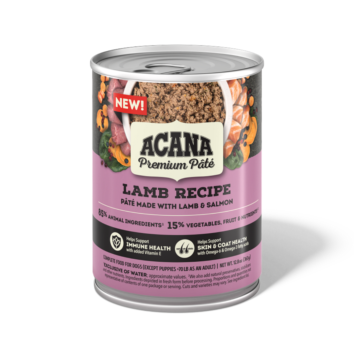ACANA PREMIUM PÂTÉ Chien Agneau 363g - Caisse de 12