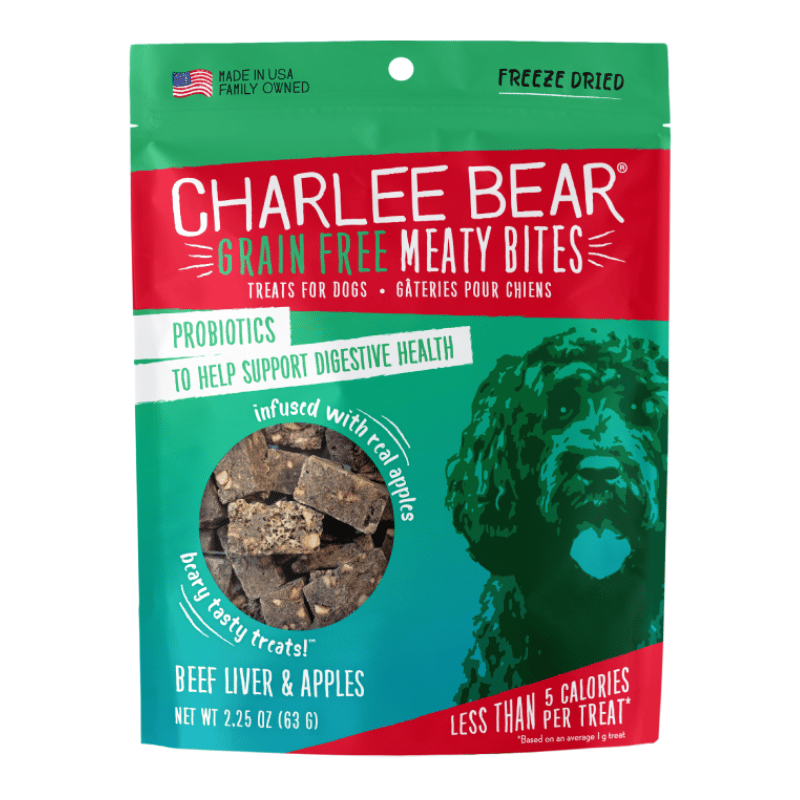 Charlee Bear Meaty Bites Foie de Bœuf et Pommes Gâterie Lyophilisée pour Chien