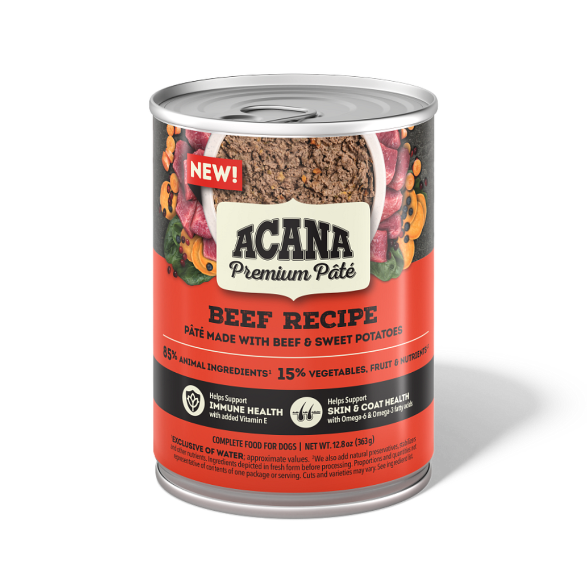 ACANA Nourriture humide ACANA PREMIUM PÂTÉ Chien Boeuf - Caisse 12 x 363 g ACANA PREMIUM PÂTÉ Chien Boeuf - Caisse 12 x 363 g | Sherbrooke Canin