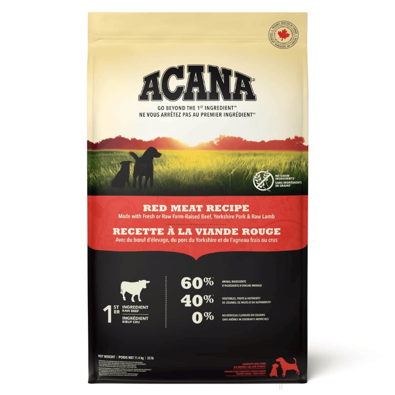 Acana nourriture Nourriture pour chiens Acana Recette à la Viande Rouge sans grains Acana Recette à la Viande Rouge sans grains | Sherbrooke Canin