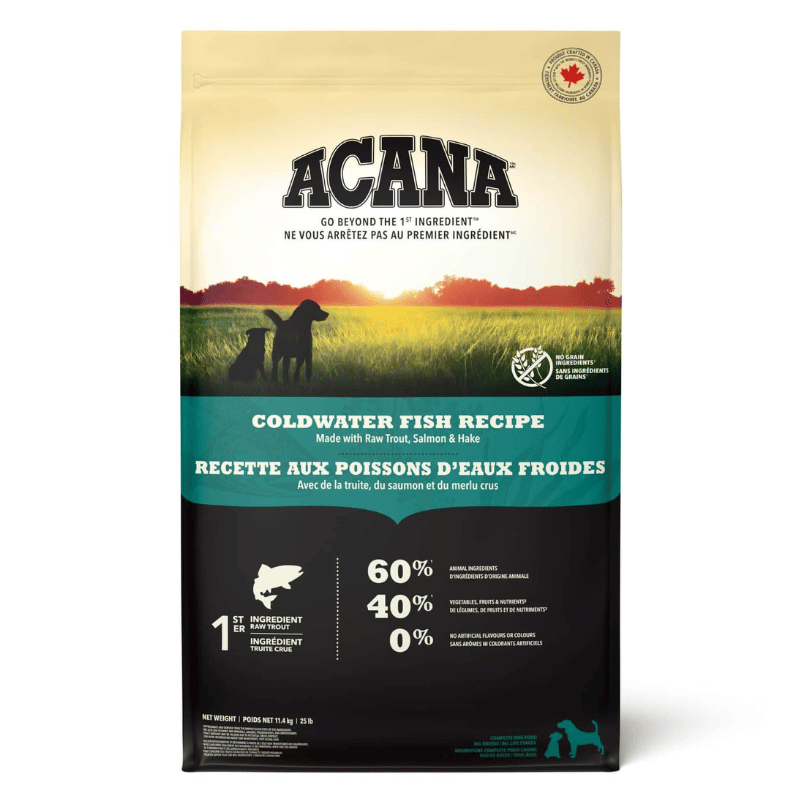 Acana nourriture Nourriture pour chiens Acana Recette aux Poissons d'eaux froides sans grains Acana Recette aux Poissons d'eaux froides sans grains | Sherbrooke Canin