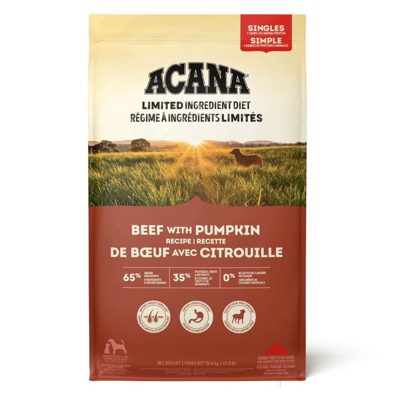Acana nourriture Nourriture pour chiens Acana Simple Bœuf avec Citrouille mono-protéine Acana Simple Boeuf avec Citrouille | Sherbrooke Canin