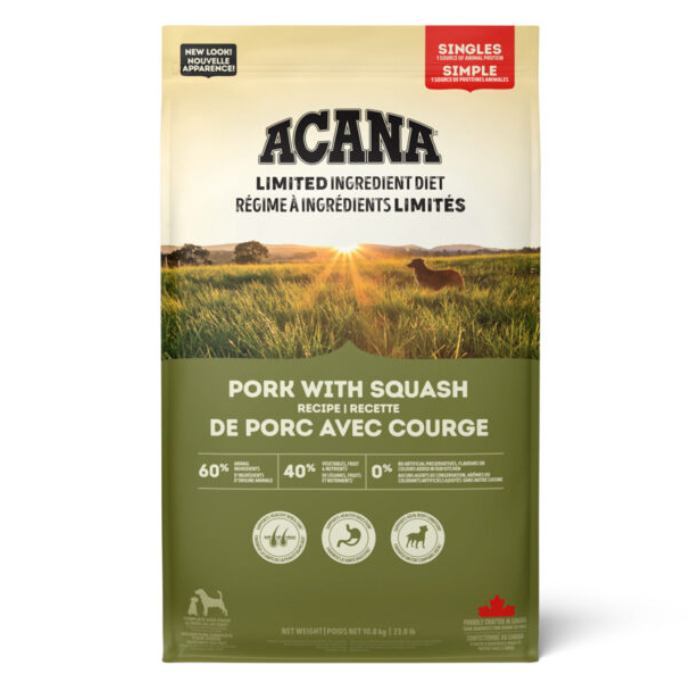 Acana nourriture Nourriture pour chiens Acana simple porc et courge Nourriture pour chiens Acana simple porc et courge