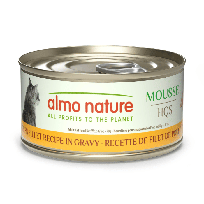 Almo Nature nourriture chat Almo Nature Hqs Natural Chat - Mousse, Recette De Filet De Poulet En Sauce Almo Nature Hqs Natural Chat - Mousse, Recette De Filet De Poulet En Sauce