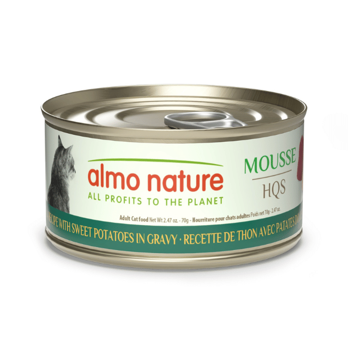 Almo Nature nourriture chat Almo Nature Hqs Natural Chat - Mousse, Recette De Thon Avec Patates Douces En Sauce Almo Nature Hqs Natural Chat - Mousse, Recette De Thon Avec Patates Douces En Sauce