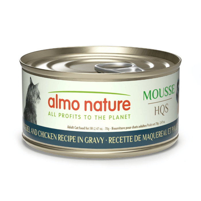 Almo Nature nourriture chat Almo Nature Hqs Natural Chat - Pâté Au Maquereau Avec Poulet En Sauce 70gr Almo Nature Hqs Natural Chat - Pâté Au Maquereau Avec Poulet En Sauce 70gr