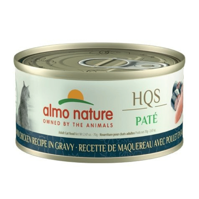 Almo Nature nourriture chat Almo Nature Hqs Natural Chat - Pâté Au Maquereau Avec Poulet En Sauce 70gr Almo Nature Hqs Natural Chat - Pâté Au Maquereau Avec Poulet En Sauce 70gr