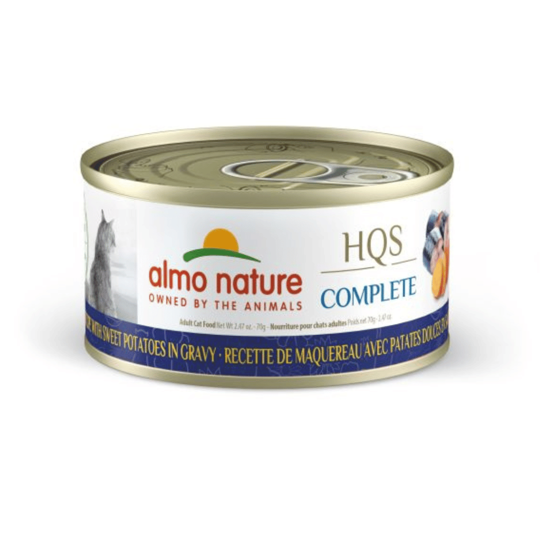 Almo Nature nourriture chat Nourriture pour chats HQS Complète - maquereau et patate douce en sauce 70g Nourriture pour chats HQS Complète - maquereau et patate douce en sauce 70g