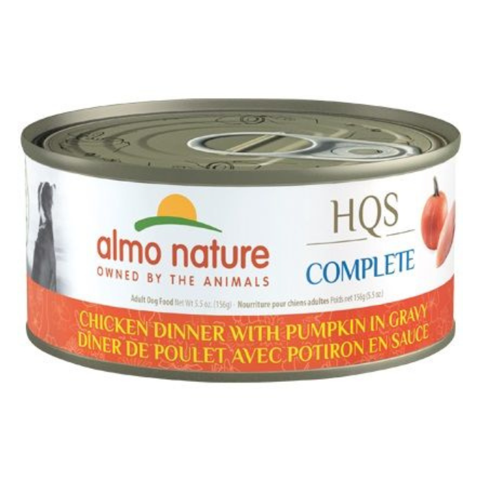 Almo Nature nourriture humide Nourriture  humide pour chiens - complète HQS Poulet avec Potiron - 156g Nourriture  humide pour chiens - complète HQS Poulet avec Potiron - 156g