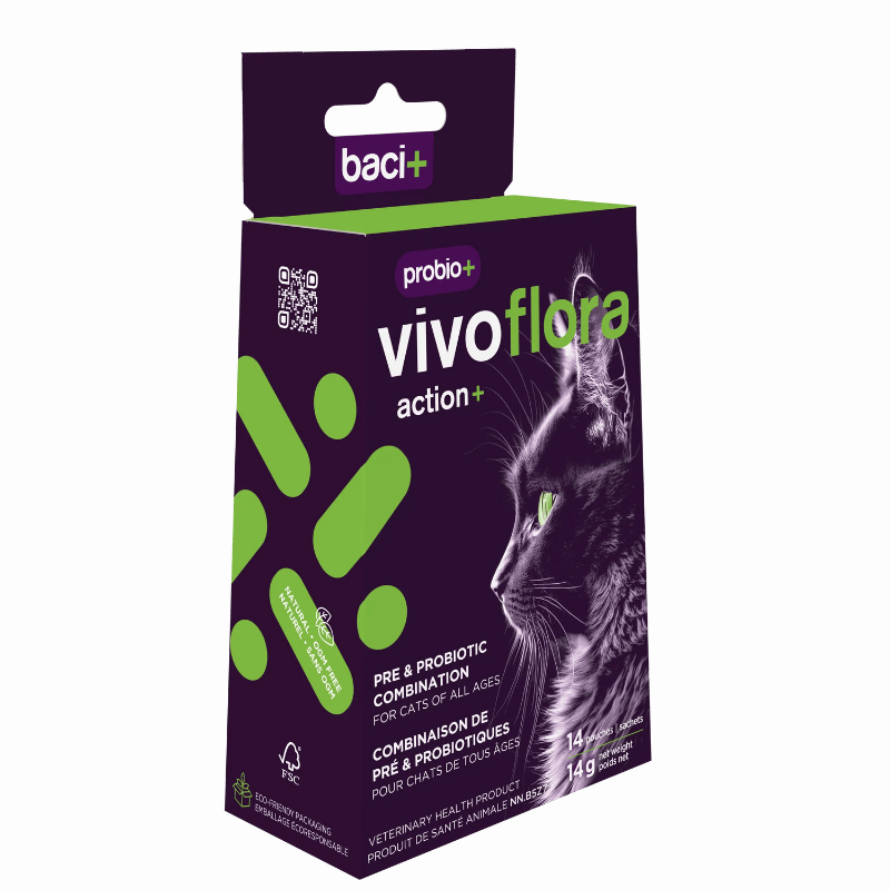 baci+ supplement baci+ probio+ Vivoflora pour chats - Probiotiques en poudre, 14 sachets baci+ probio+ Vivoflora pour chats - Probiotiques en poudre, 14 sachets
