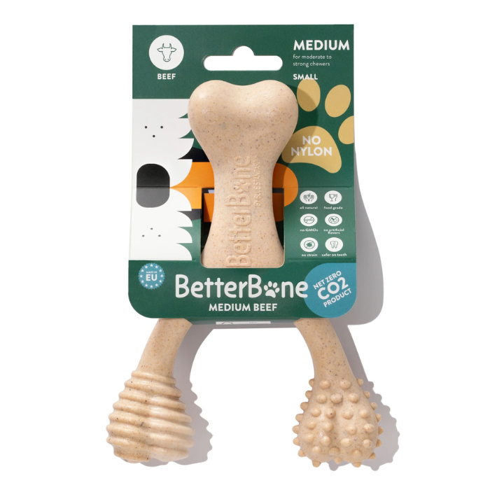 Batterbone jouets pour chien Mini BetterBone MEDIUM : Saveur de boeuf BetterBone MEDIUM : Saveur de boeuf