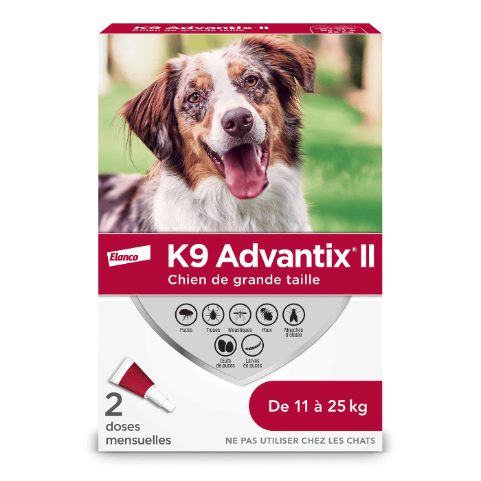 K9 advantix II protection against fleas and ticks 2 doses