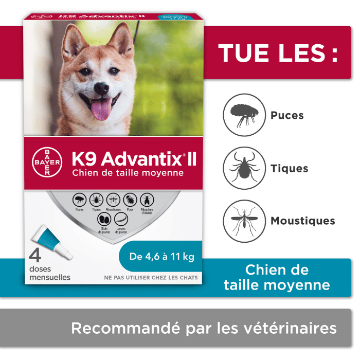 K9 advantix II protection against fleas and ticks 4 doses Sherbrooke Canin