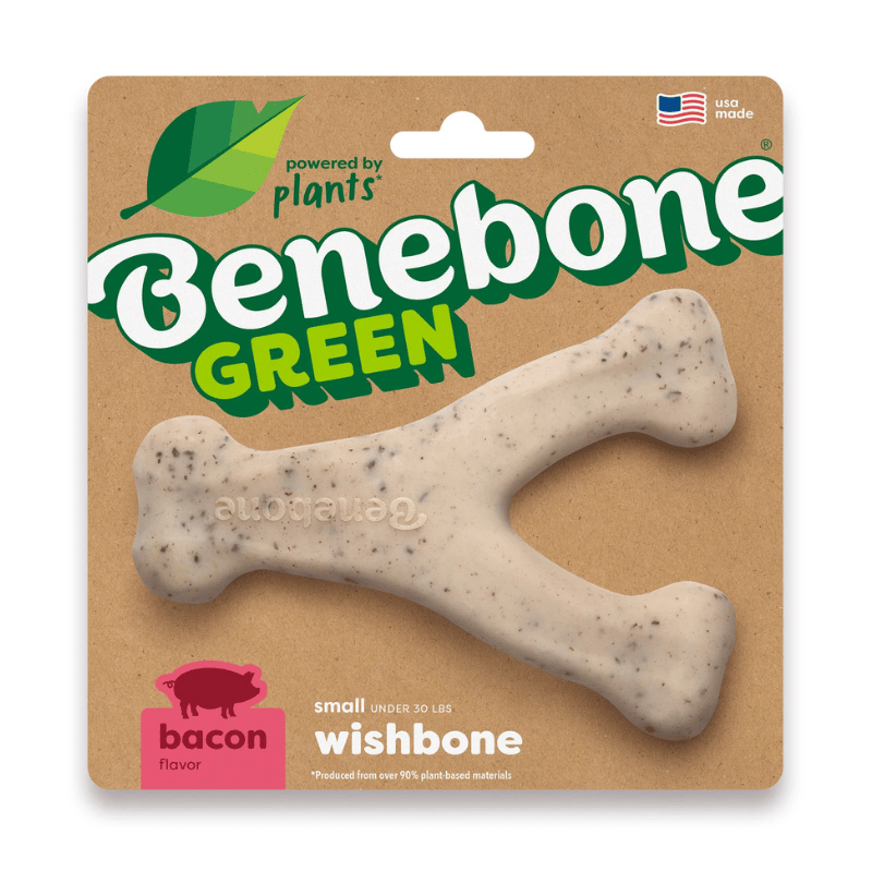 Benebone os a macher Benebone Green - Wishbone à mâcher saveur bacon (100% végétal) Benebone Green Wishbone bacon (100% végétal) | Sherbrooke Canin