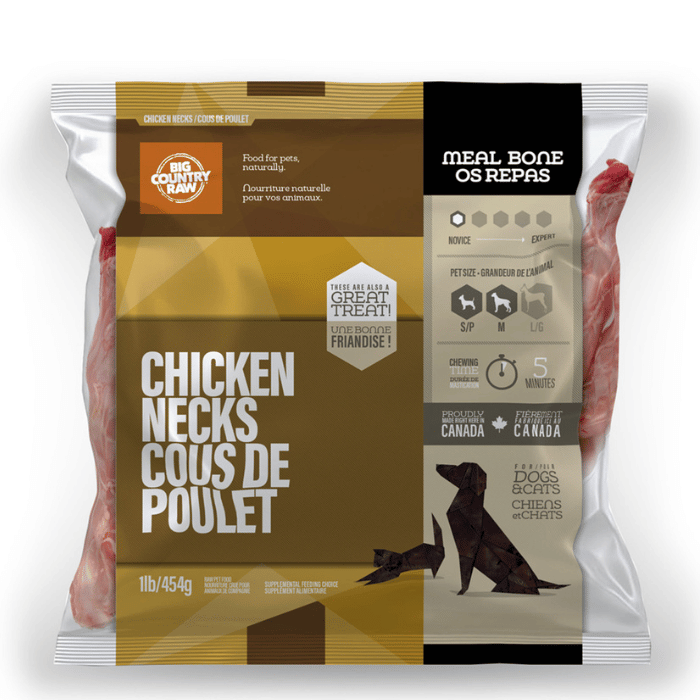 Big Country Raw congele Cou de poulet 1 lb cru congelé