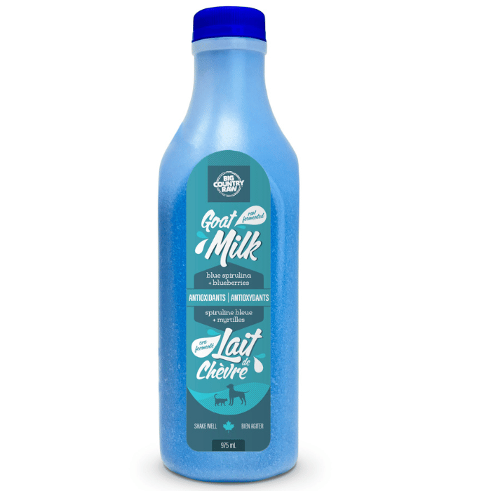 Big Country Raw congele Lait De Chèvre Cru - Antioxidants - 975 ML - En magasin seulement