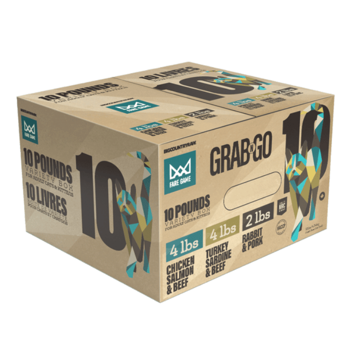Big Country Raw congele Nourriture Cru Pour Chat - Fare Game Grab N Go - 10lbs Nourriture Cru Pour Chat - Fare Game Grab N Go - 10lbs