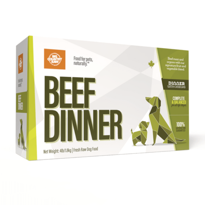 Big Country Raw congele Nourriture crue Dîner au boeuf Big Country Raw 4 lb Nourriture crue Dîner au boeuf Big Country Raw 4 lb