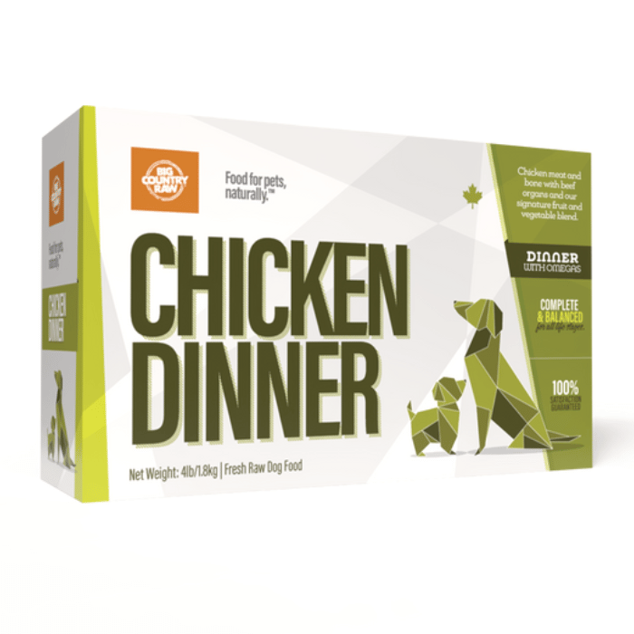 Big Country Raw congele Nourriture crue Dîner au Poulet Big Country Raw 4 lb Nourriture crue Dîner au Poulet Big Country Raw 4 lb
