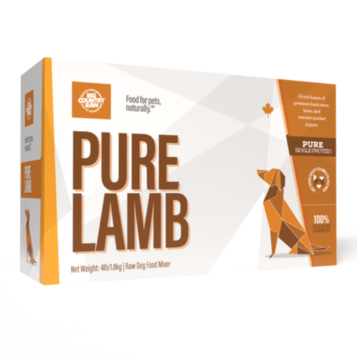 Big Country Raw congele Nourriture crue PURE agneau Big Country Raw 4 lb Nourriture crue PURE agneau Big Country Raw 4 lb