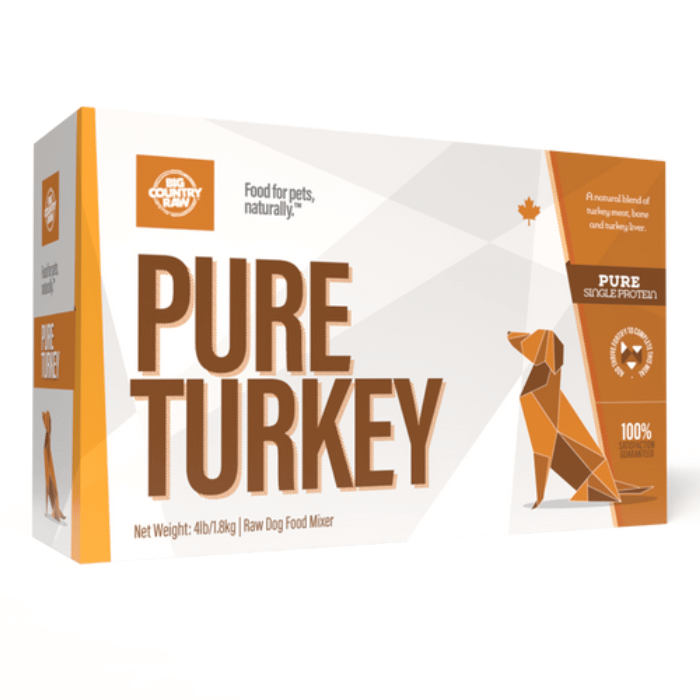 Big Country Raw congele Nourriture crue PURE dinde Big Country Raw 4 lb Nourriture crue PURE dinde Big Country Raw 4 lb