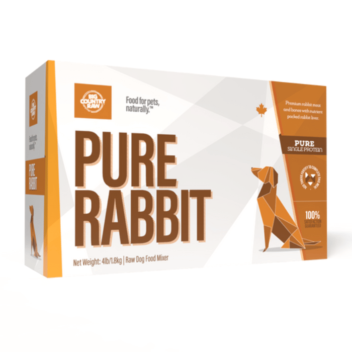 Big Country Raw congele Nourriture crue PURE lapin Big Country Raw 4 lb Nourriture crue PURE lapin Big Country Raw 4 lb