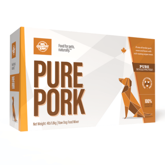Big Country Raw congele Nourriture crue PURE porc Big Country Raw 4 lb Nourriture crue PURE porc Big Country Raw 4 lb