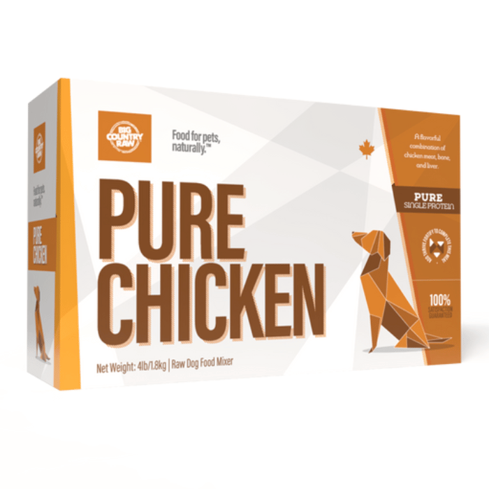 Big Country Raw congele Nourriture crue PURE poulet Big Country Raw 4 lb Nourriture crue PURE poulet Big Country Raw 4 lb