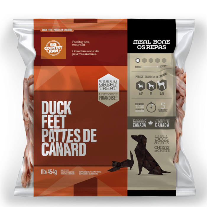 Big Country Raw congele Pattes de canard 1 lb cru congelé