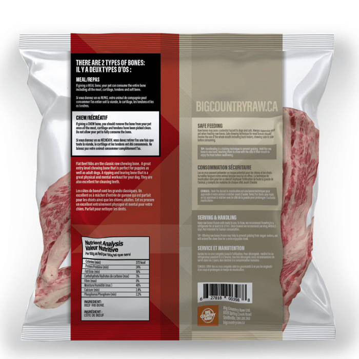 Petites côtes de bœuf congelé 1 lb - Sherbrooke Canin