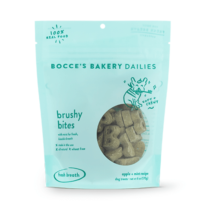 Bocce&#39;s Bakery Gâteries Bouchée dentaire pour chiens menthe 6oz