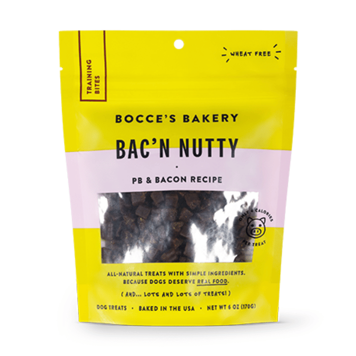 Bocce's Bakery Gâteries Gâteries Bocce's Bakery Bac'n nutty beurre de peanuts et bacon bouchée d'entrainement 6oz