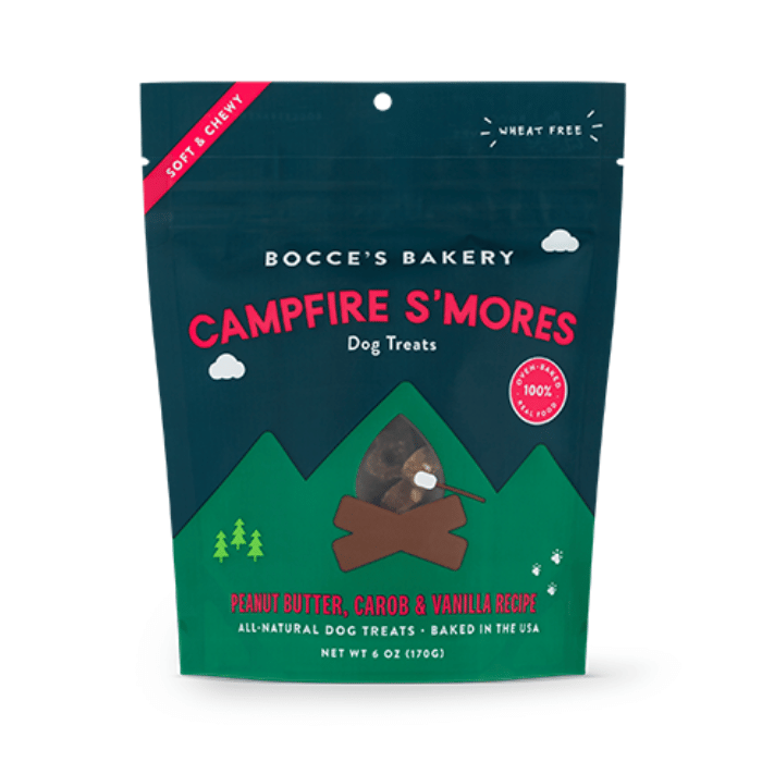Bocce's Bakery Gâteries Gâteries pour chiens Campfire S'mores beurre de peanuts, caroube et vanille 6oz